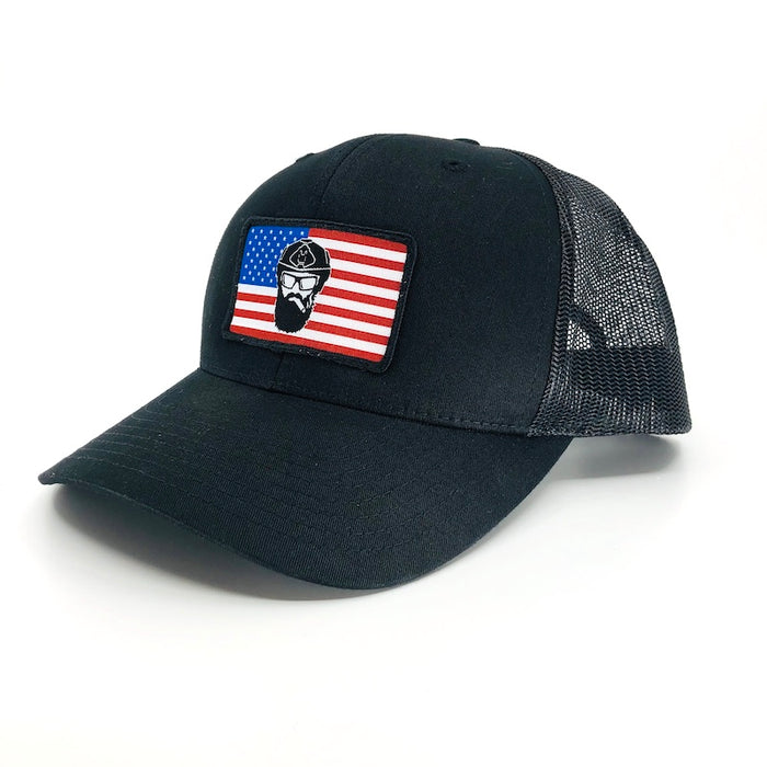 Warfighter Beard Flag Trucker Hat