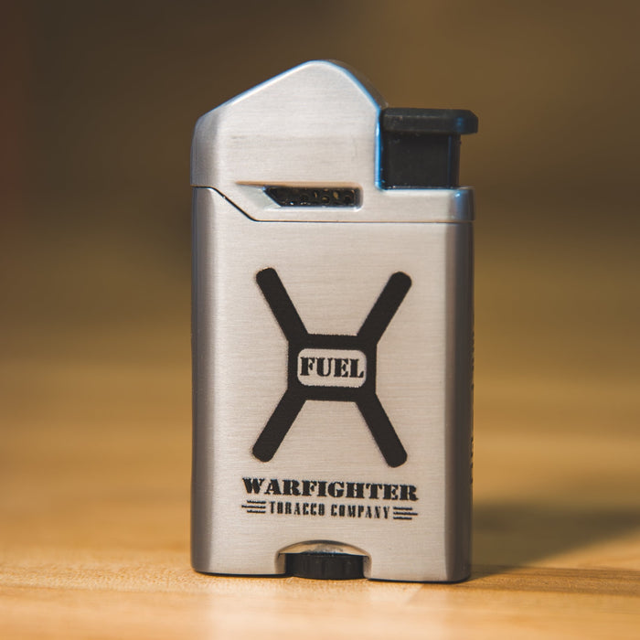 Warfighter Silver Fuel Can Flat Flame Lighter