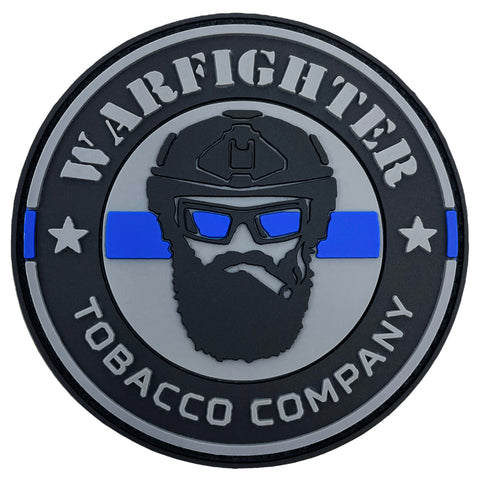 Warfighter Tobacco "Thin blue Line" PVC Patch