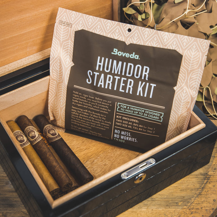 Woodronic Enstatit A5043 Cigar Humidor, 25-50 ct with 72% Boveda Packs