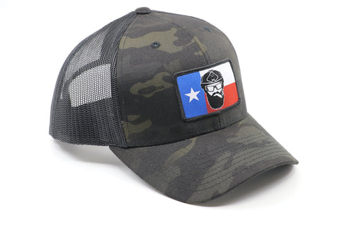 Warfighter Multicam Black Texas Flag Hat